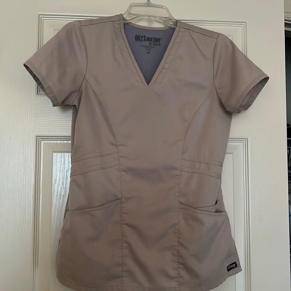 XS Greys Anatomy by Barco khaki/tan scrubs